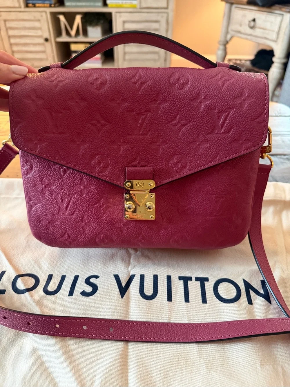RARE Louis Vuitton Monogram Empreinte Berry Top-Handle Crossbody